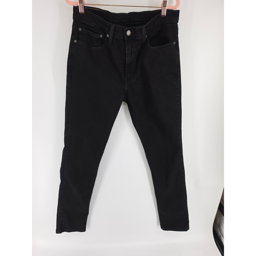 Levis 511 Slim Fit Black Jeans Mens 34x34 Solid Denim Pants 04511-2382